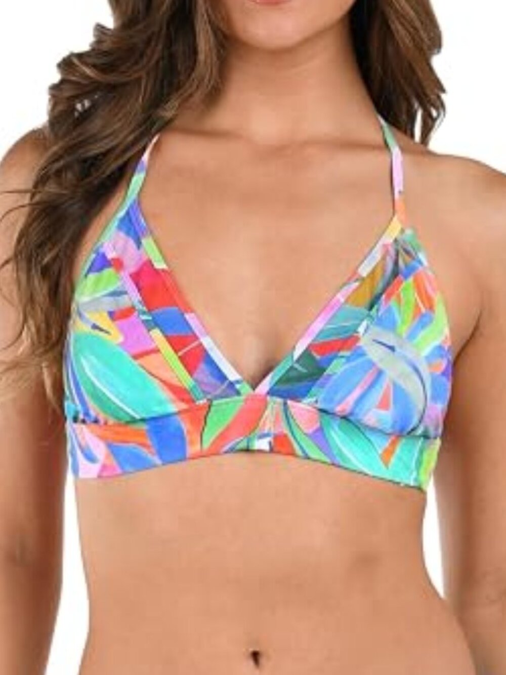 ✨La Blanca Tropi-flage Banded Halter Triangle Top 12 NWT